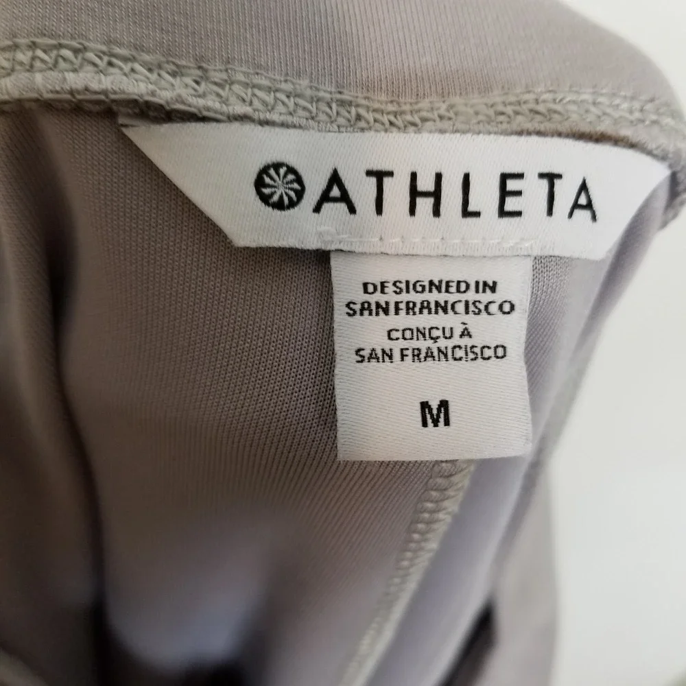 Athleta Light Gray Cropped Wide-Leg Pants